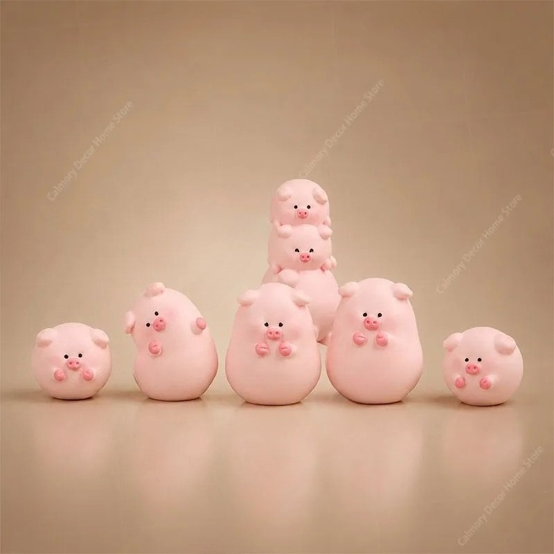 Car Accessories Oman - 1 szt. Urocza Mini Figurka Świnki,