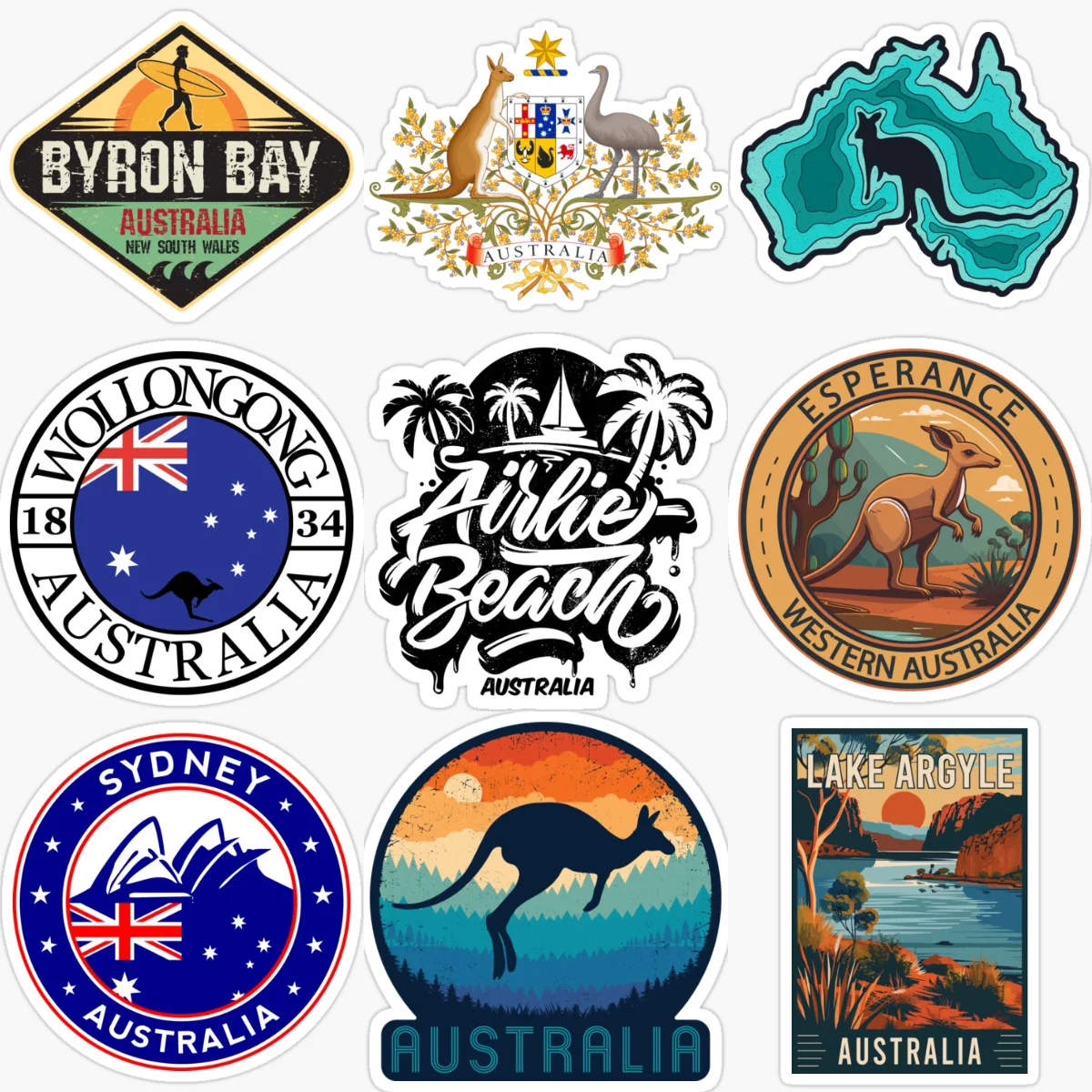 Car Accessories Australia - Naklejki samochodowe z flagą Australii, mapą,