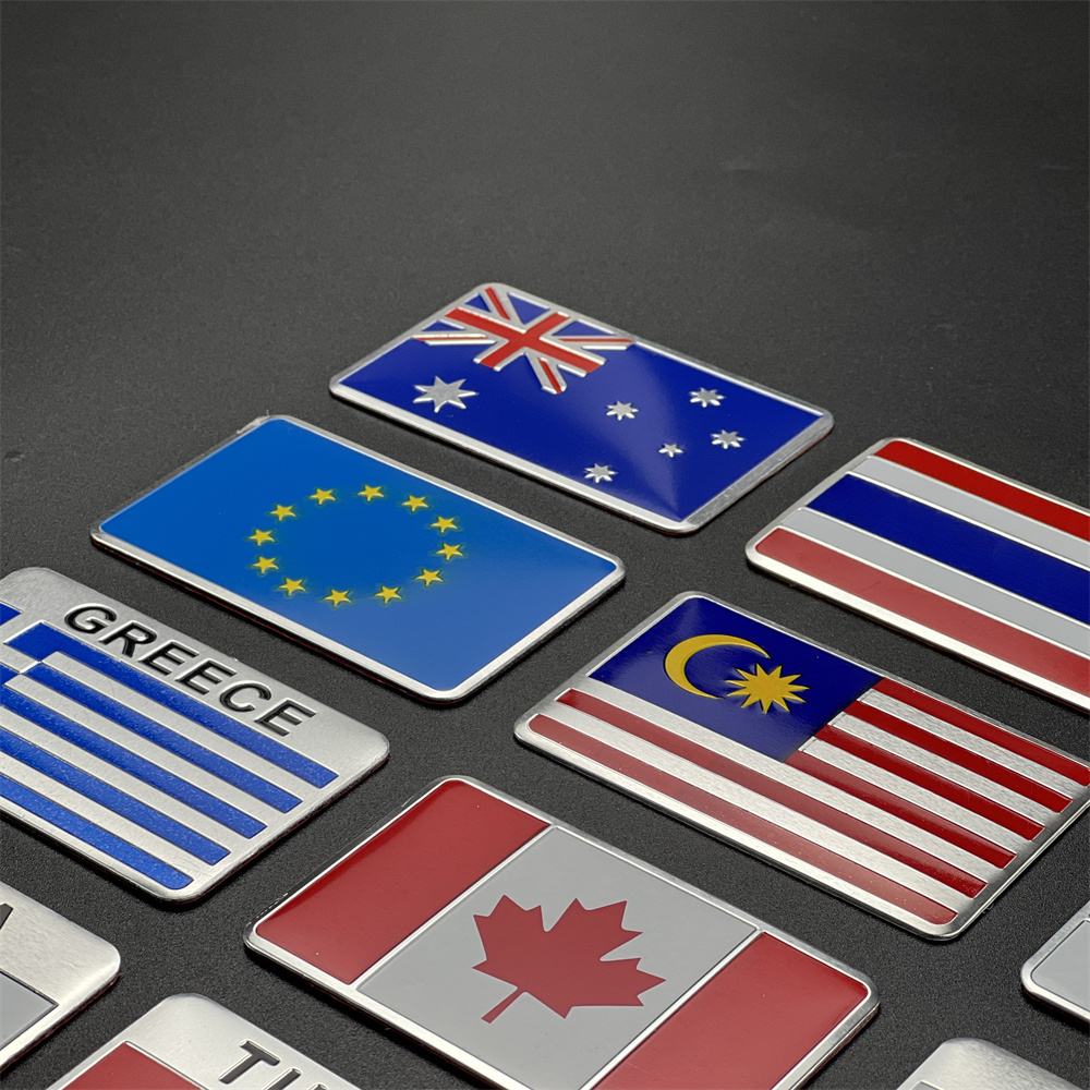 Aluminiowa naklejka z flagami  – Car Accessories Australia recenzja i cena